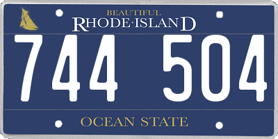 RI license plate 744504