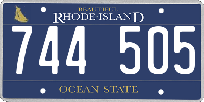 RI license plate 744505