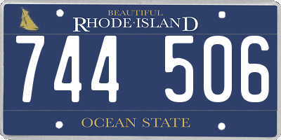 RI license plate 744506