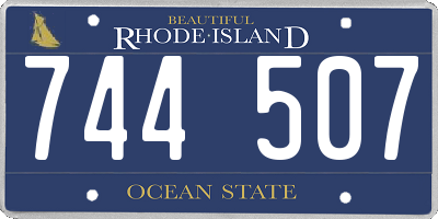 RI license plate 744507