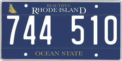 RI license plate 744510