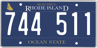 RI license plate 744511