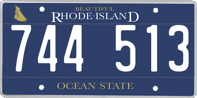 RI license plate 744513