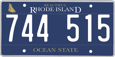 RI license plate 744515