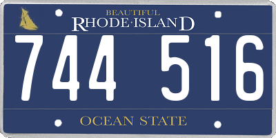RI license plate 744516
