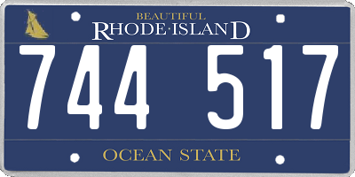 RI license plate 744517