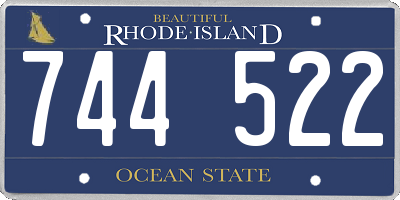 RI license plate 744522