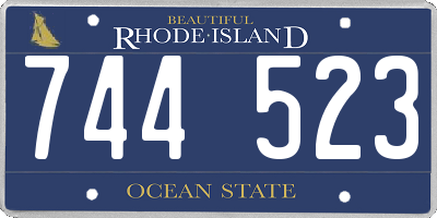 RI license plate 744523