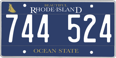 RI license plate 744524