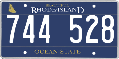 RI license plate 744528