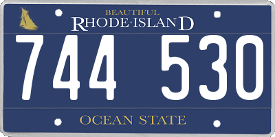 RI license plate 744530