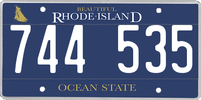 RI license plate 744535
