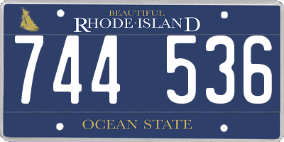 RI license plate 744536