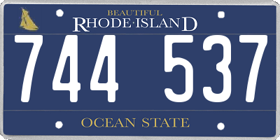 RI license plate 744537
