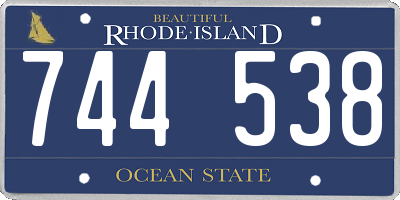 RI license plate 744538