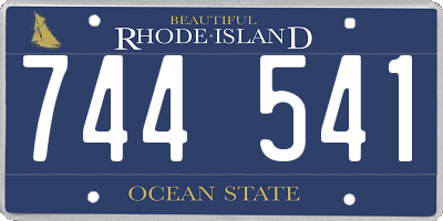 RI license plate 744541