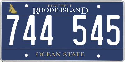 RI license plate 744545