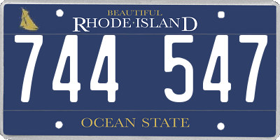 RI license plate 744547