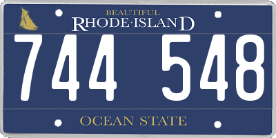RI license plate 744548