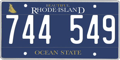 RI license plate 744549