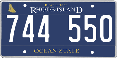 RI license plate 744550