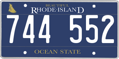 RI license plate 744552