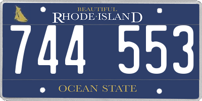 RI license plate 744553