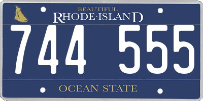 RI license plate 744555