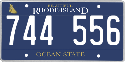 RI license plate 744556