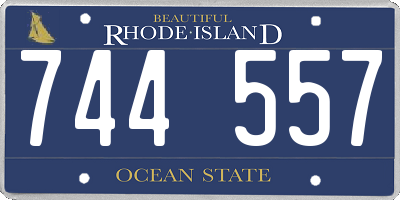 RI license plate 744557