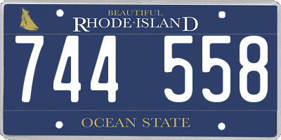 RI license plate 744558