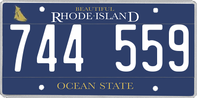RI license plate 744559