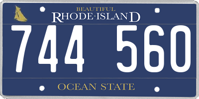 RI license plate 744560