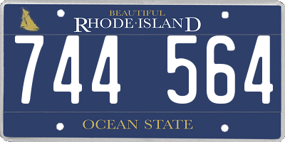 RI license plate 744564