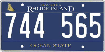 RI license plate 744565