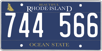 RI license plate 744566
