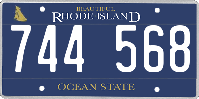 RI license plate 744568