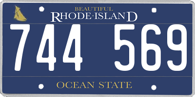 RI license plate 744569
