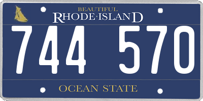 RI license plate 744570