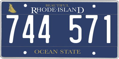 RI license plate 744571