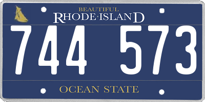 RI license plate 744573