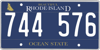 RI license plate 744576