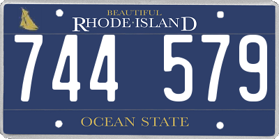 RI license plate 744579