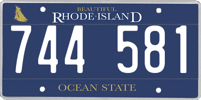 RI license plate 744581