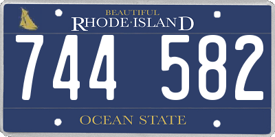 RI license plate 744582