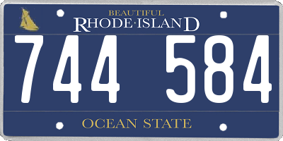 RI license plate 744584