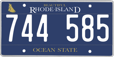 RI license plate 744585