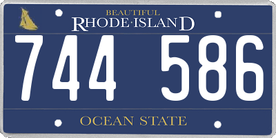 RI license plate 744586