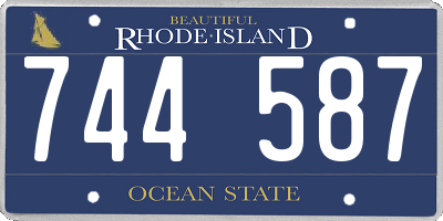 RI license plate 744587
