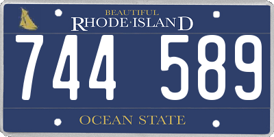 RI license plate 744589